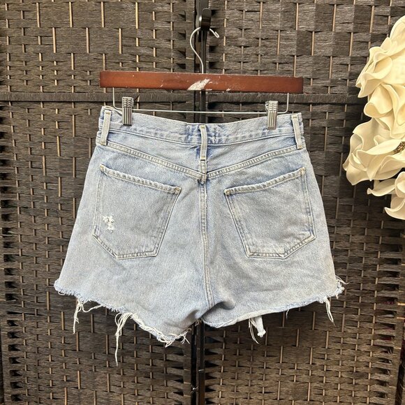 Agolde Dee Denim High Rise Distressed Jean Shorts Size 28 - Picture 8 of 8